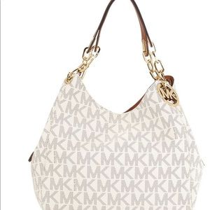 Michael Kors Fulton Vanilla Large Shoulder Tote